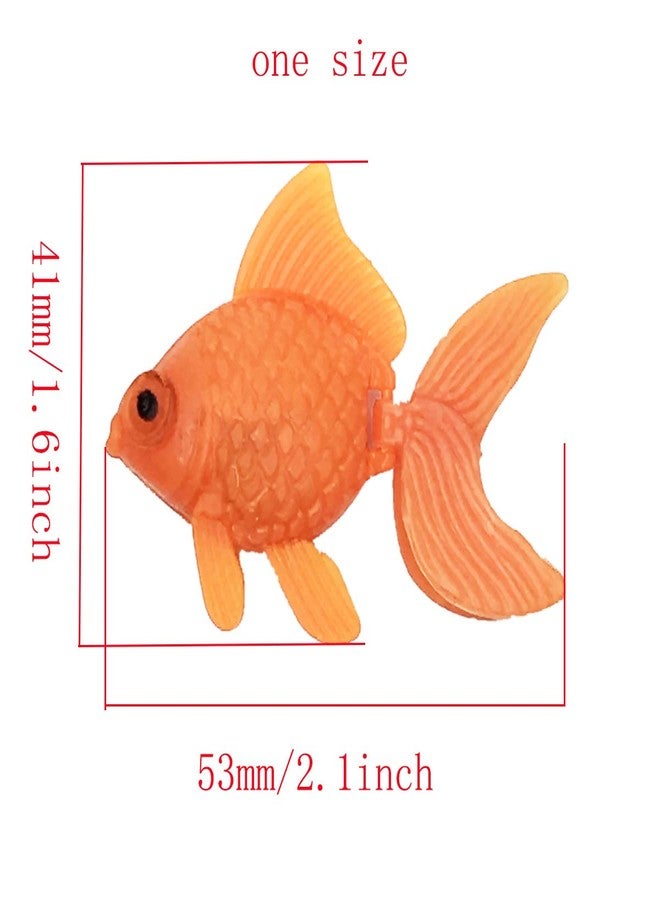 COMOK 8Pcs Cute Lifelike Plastic Artificial Goldfish Ornament for Aquarium Fish Tank, Assorted Colors - Image 2
